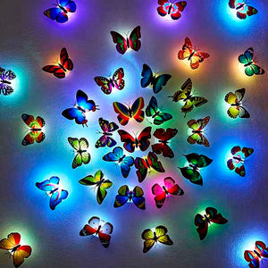 Mariposas LED Mágicas Y Romanticas 10 Piezas