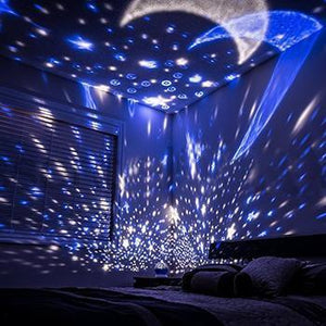 Lámpara del Proyector Nocturno con Constelación Auto Giratoria: ¡Trae la Galaxia a Casa!