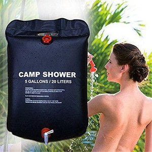 Bolsa de ducha con calefacción solar de 5 galones - ¡Ideal para viajar, caminar, mochilear y acampar!