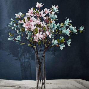 Flores de Magnolia de seda artificial