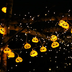 Luces de Halloween con temas de calabaza